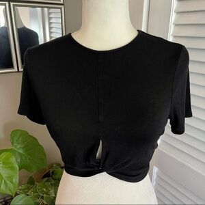 TOBI Twist Front Crop Top
